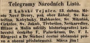 Národní listy 14. 4. 1861